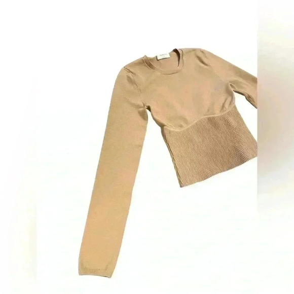 Babaton Sculpt Knit Empire Longsleeve In Neutral Tan Size Small - Picture 6 of 10